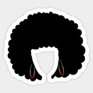 Pride Flag Afro Sticker